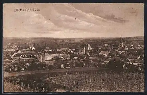 AK Sitzendorf, Gesamtansicht der Stadt