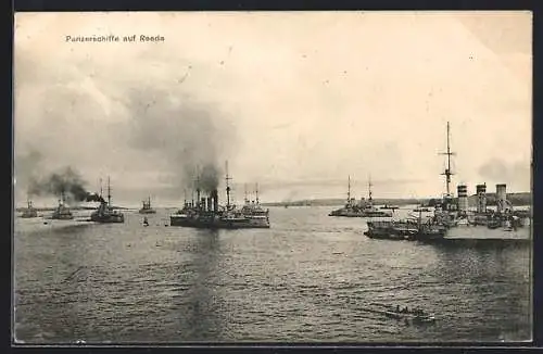 AK Panzerschiffe auf Reede