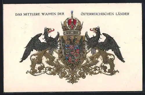 AK Rotes Kreuz Nr. 285, Das mittlere Wappen der österr. Länder