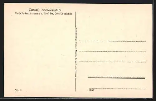 Künstler-AK Otto Ubbelohde: Kassel, Friedrichsplatz