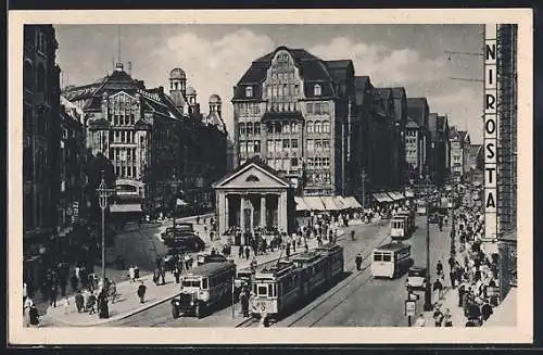 AK Hamburg, Mönckebergstrasse m. Strassenbahn