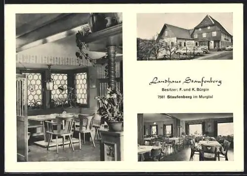 AK Staufenberg / Murgtal, Gasthaus-Landhaus Staufenberg, Hauptstrasse 30