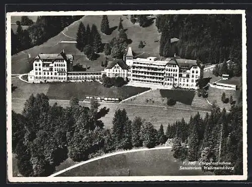 AK Wallenstadtberg, Fliegeraufnahme vom Sanatorium