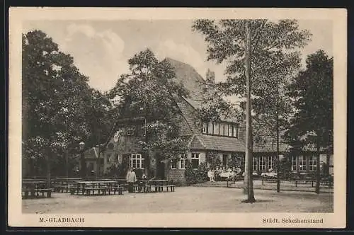 AK Mönchengladbach, Städt. Scheibenstand mit Restaurant