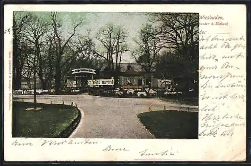 AK Wiesbaden, Café-Restaurant Bürger-Schützen-Halle, Unter den Eichen