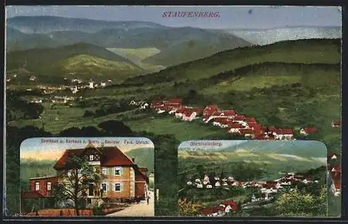 AK Staufenberg / Murgtal, Gasthaus und Kurhotel Stern von Ferd. Ulrici, Ortsansicht