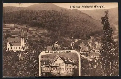 AK Reichental, Gesamtansicht, Gasthaus zum grünen Baum