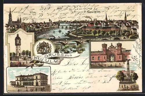 AK Neu-Ulm, Denkmal, Burgtor, Turm