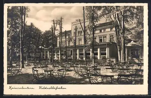 AK Kaiserslautern, Gasthof Waldschlösschen, Garten mit Pavillon