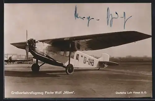 AK Grossverkehrsflugzeug Focke Wulf Möwe