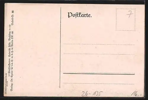 Künstler-AK Heinrich Zille: Vadding in Frankreich, Soldaten trauern an einem Gedenkstein