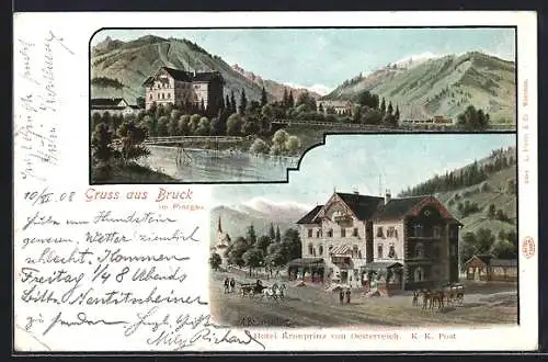 AK Bruck im Pinzgau, Hotel Kronprinz von Österreich