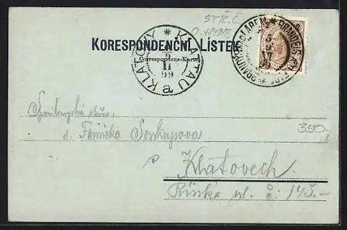 Mondschein-Lithographie Kostelce nad Labem, Okresni pres Labe, Partie na mtynske strouze