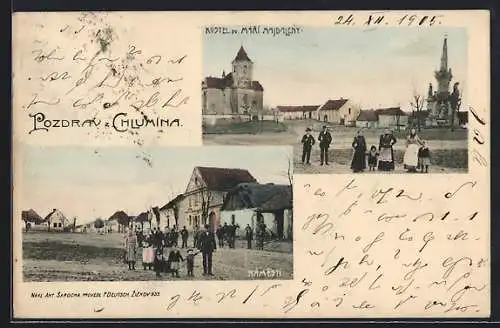 AK Chlumin, Kostel sv. Mári Majdaleny, Námesti