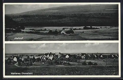 AK Wahlenau, Blick zum Idarkopf, Ortsansicht