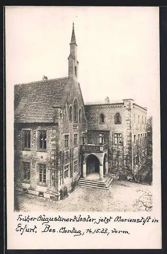 AK Erfurt, Früher Augustinerkloster jetzt Mariensitft 1923