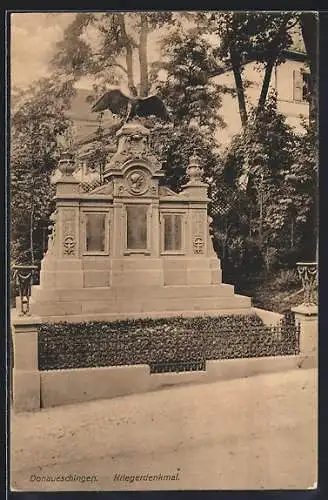 AK Donaueschingen, Kriegerdenkmal