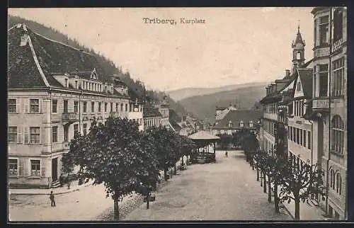 AK Triberg, Kurplatz mit Pavillon