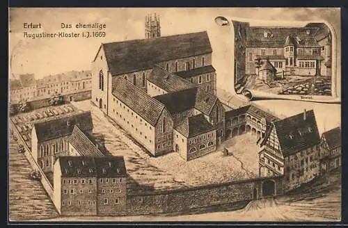 AK Erfurt, ehemaliges Augustiner-Kloster i. J. 1669