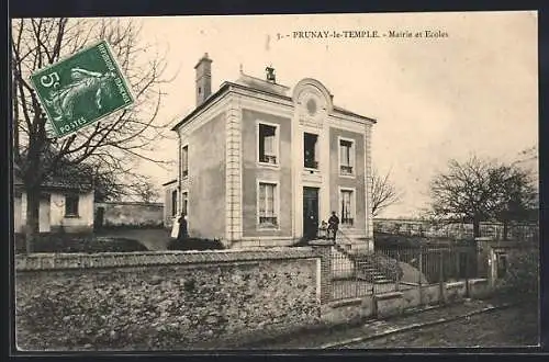 AK Prunay-le-Temple, Mairie et Ecoles