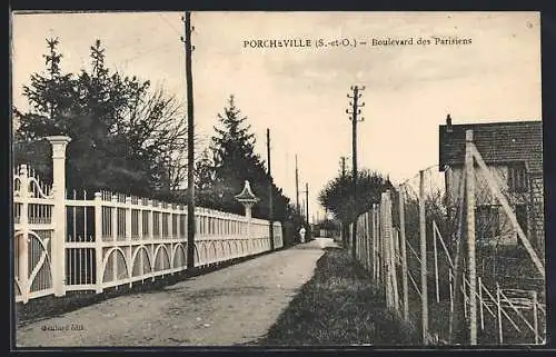 AK Porcheville, Boulevard des Parisiens