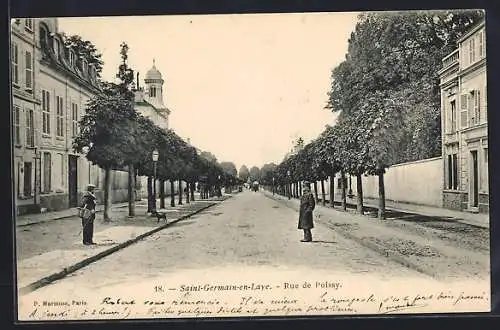 AK Saint-Germain-en-Laye, Rue de Poissy, Strassenpartie