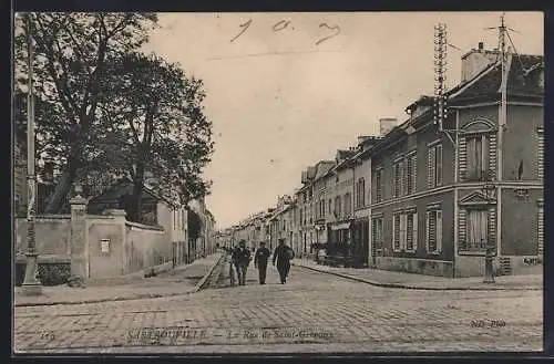 AK Sartrouville, La Rue de Saint-Germain, Strassenpartie