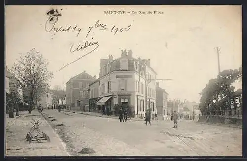 AK Saint-Cyr, La grande place, restaurant hôtel Bogard