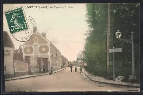 AK Orgerus /S.-et-O., Route de Dreux