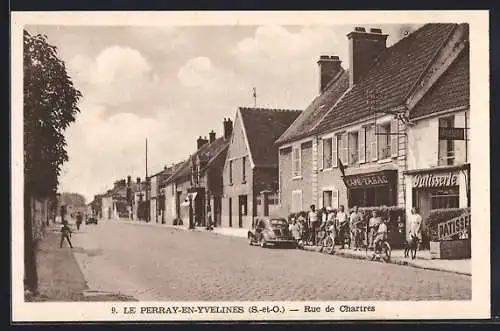 AK Le Perray-en-Yvelines, Rue de Chartres, Strassenpartie