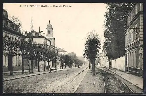 AK Saint-Germain, Rue de Poissy, Strassenpartie