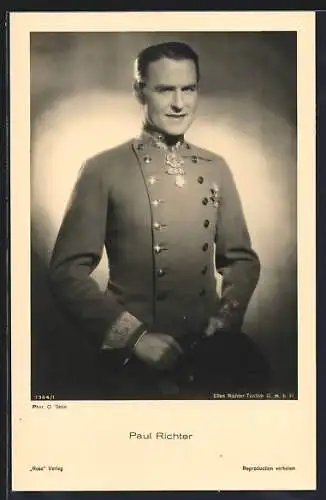 AK Schauspieler Paul Richter in Uniform