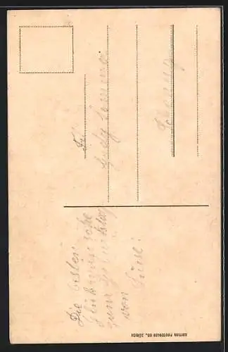 AK Bern, Bernerin in Tracht am Spinnrad