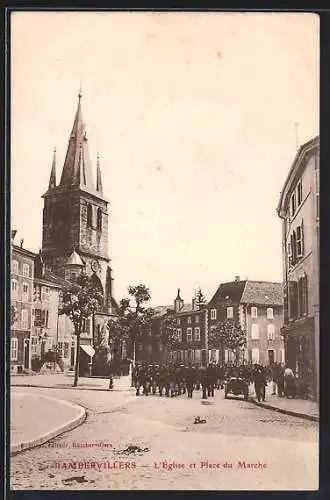 AK Rambervillers, L`Église et Place du Marché