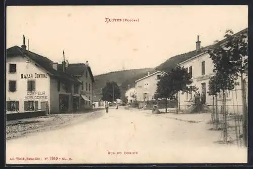 AK Eloyes, Rue du Donjon, Strassenpartie