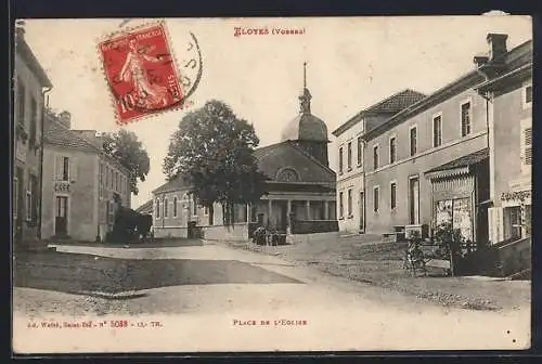 AK Eloyes, Place de l`Eglise, Strassenpartie