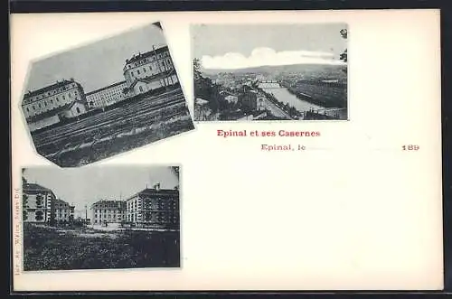 AK Épinal, Les Casernes, Panorama