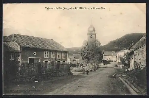 AK Luvigny /Vosges, Vallée de Celles, La Grande-Rue, Strassenpartie