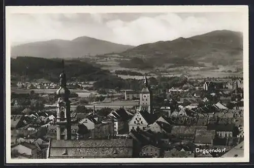 AK Deggendorf, Teilansicht aus der Vogelschau