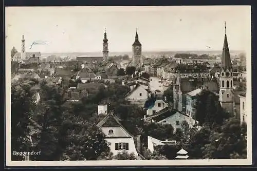 AK Deggendorf, Panoramablick aus der Vogelschau