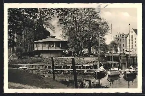 AK Oldenburg i. O., Yachthafen und Stautor-Café