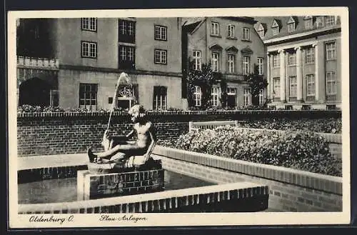 AK Oldenburg-O., Brunnen in den Stau Anlagen