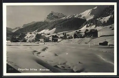 AK Gargellen, Ansicht mit Montafon