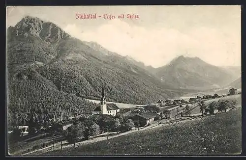 AK Telfes /Stubaital, Ansicht mit Serles