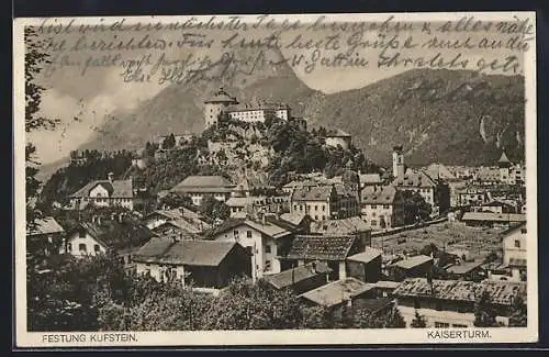 AK Kufstein, Festung Kufstein mit Kaiserturm