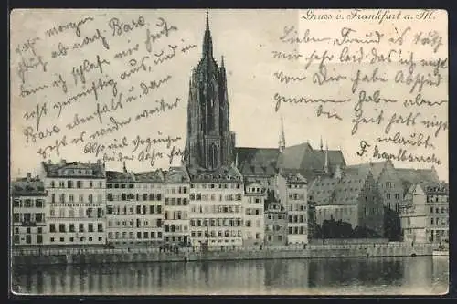 AK Alt-Frankfurt, Dom mit Mainufer