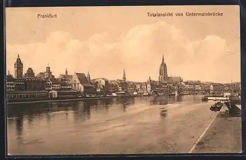 AK Frankfurt /Main, Totalansicht von der Untermainbrücke