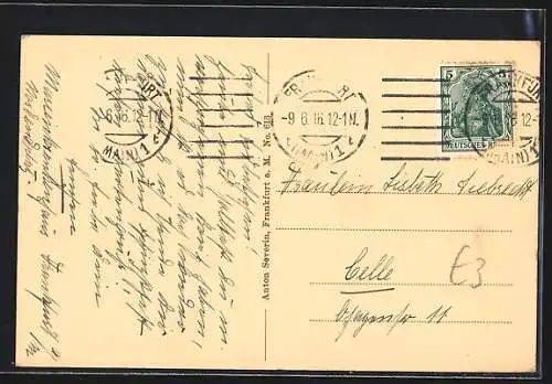 AK Frankfurt /Main, Totalansicht von der Untermainbrücke