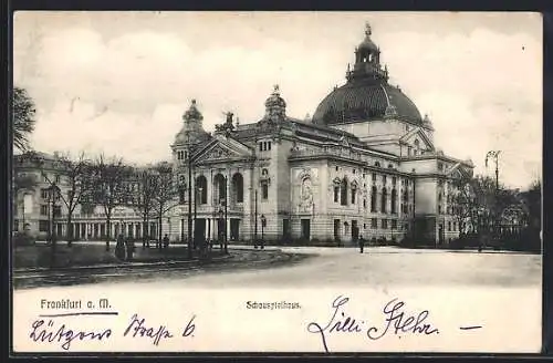 AK Frankfurt a. M., Blick auf das Schauspielhaus
