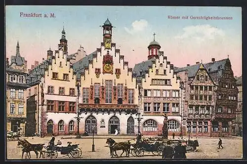 AK Alt-Frankfurt, Römer mit Gerechtigkeitsbrunnen